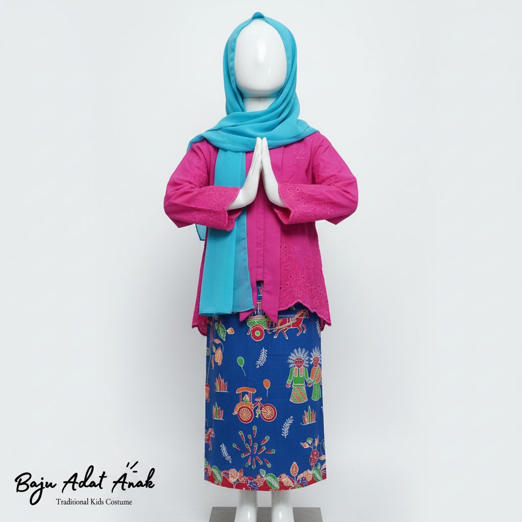 BAJU KEBAYA KATUN ENCIM BETAWI ANAK | KEBAYA ENCIM BETAWI | KEBAYA ABANG NONE JAKARTA