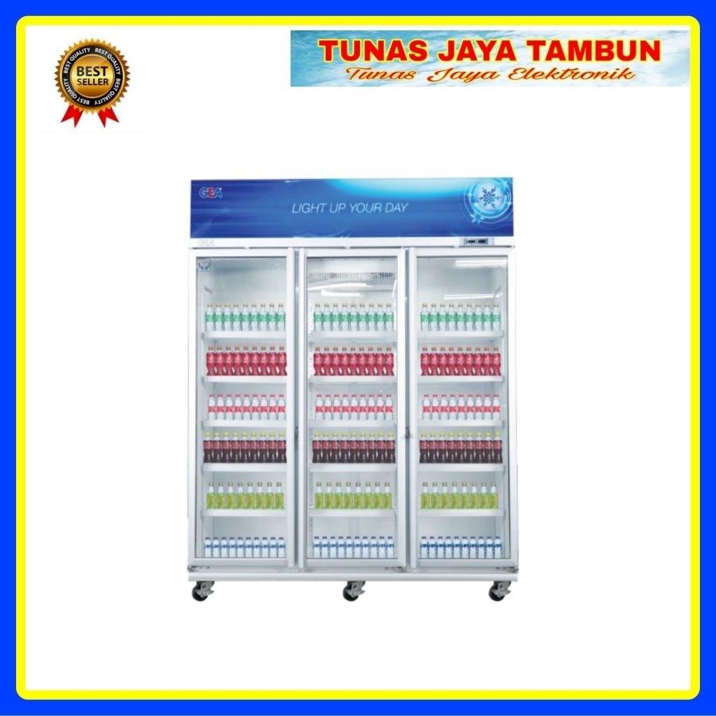 SHOWCASE GEA EXPO 1500 / LEMARI PENDINGIN  GEA 3 PINTU 1500 LITER EXPO 1500 / GEA EXPO-1500