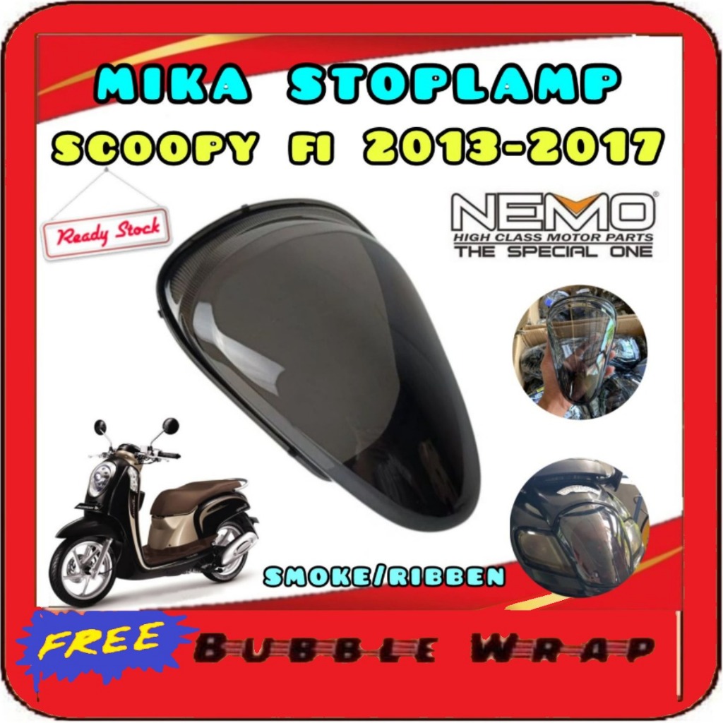 VARIASI MIKA STOPLAMP LAMPU BELAKANG SCOOPY FI 2013 2014 2015 2016 2017 SMOKE