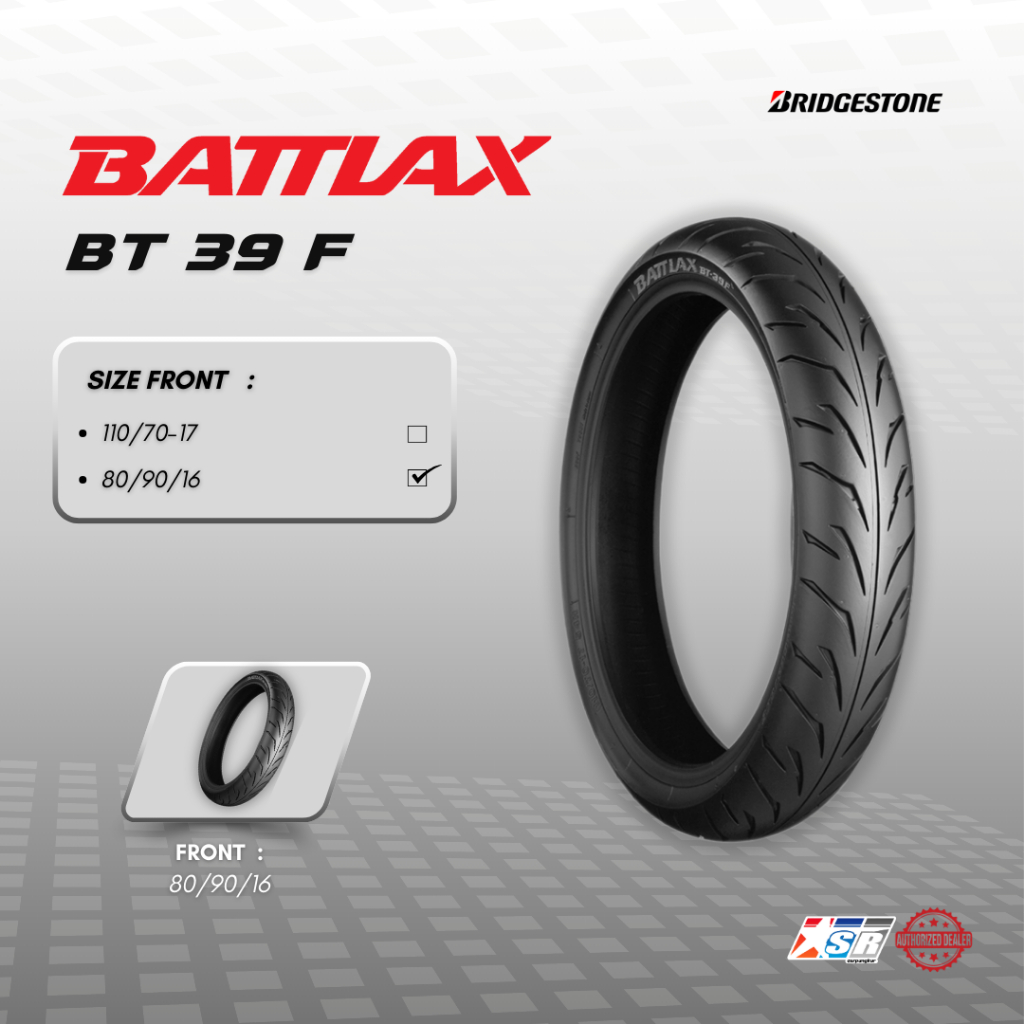 Ban Bridgestone Battlax BT 39 F 80/90-16 BT39 Original BT 39 Made in Japan