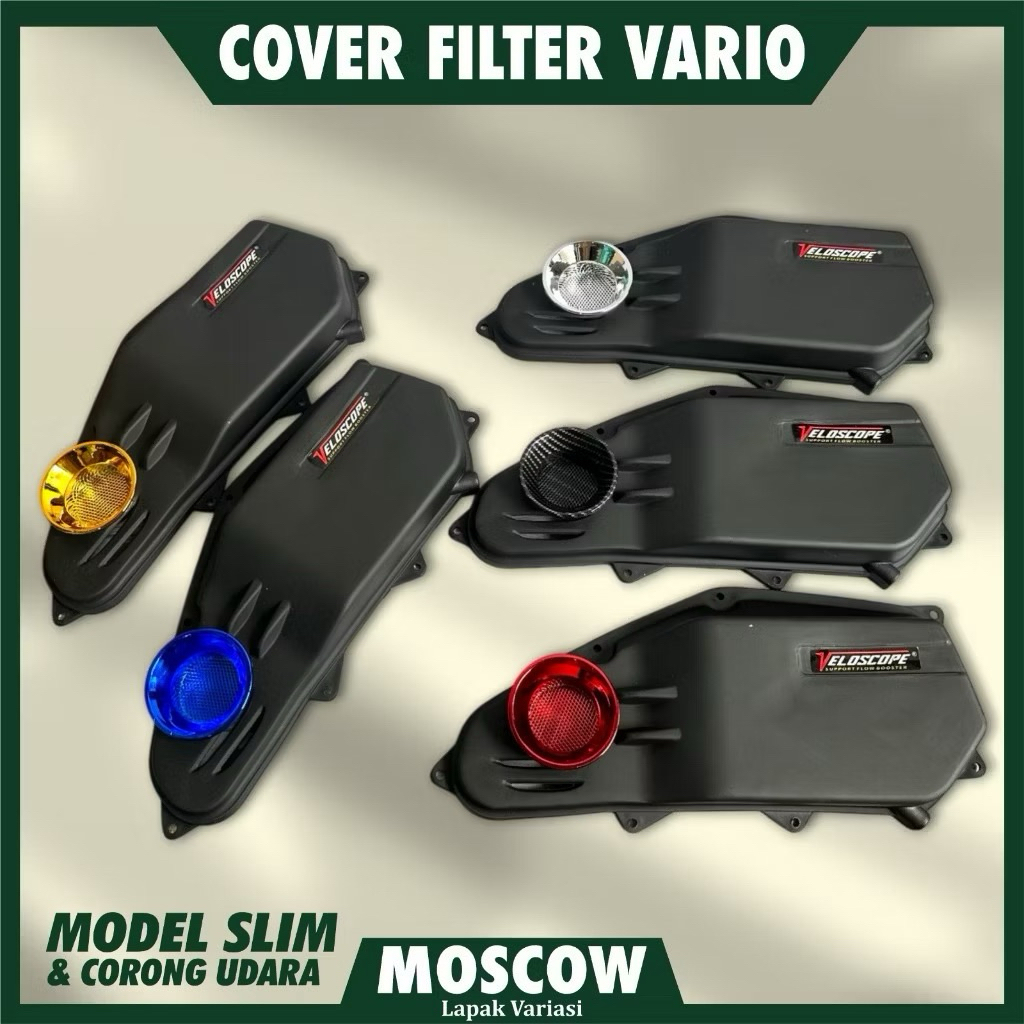 COVER FILTER VELOSCOPE VARIO 125 150 / COVER CORONG SLIM FILTER UDARA VARIO 125 150 OLD NEW PCX CBU 