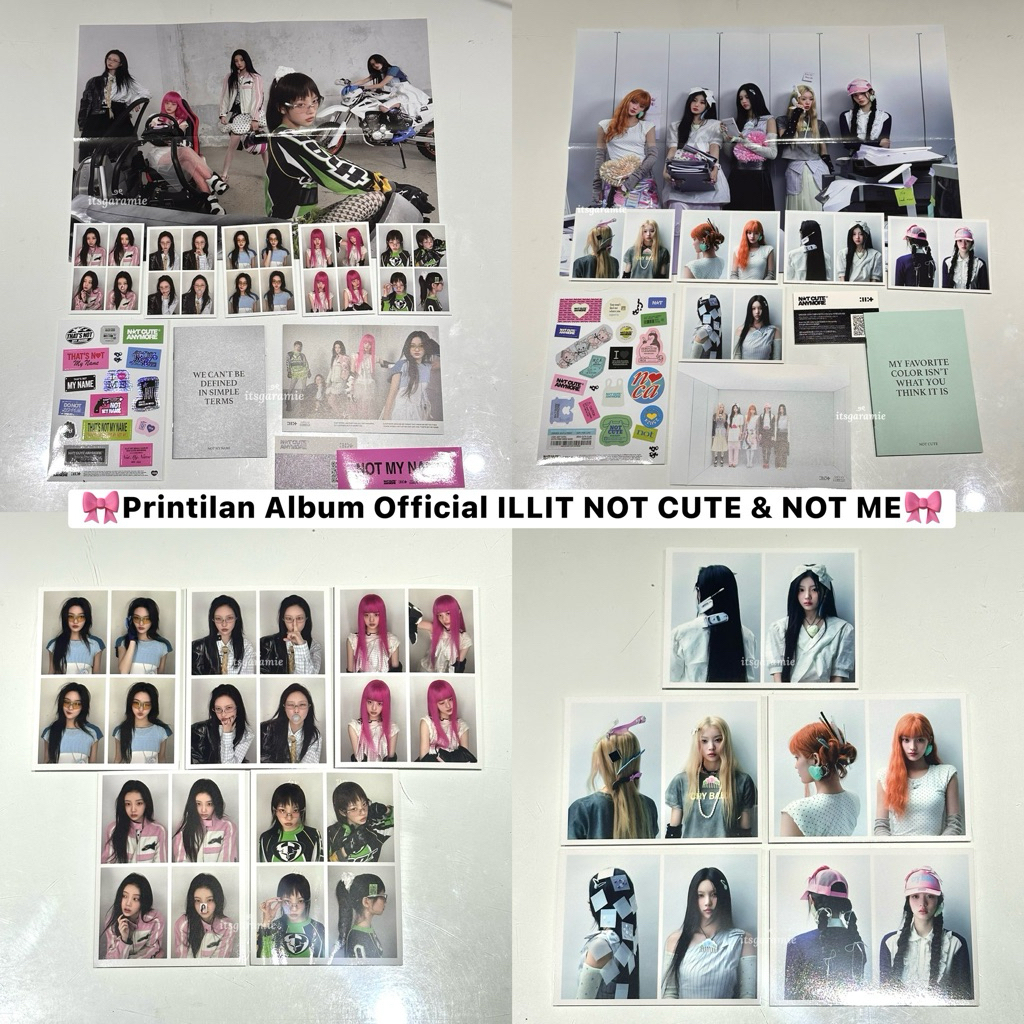[READY INA] Album Only illit Not Cute Anymore (read desc) - Not Cute ver & Not Me ver pob sticker po