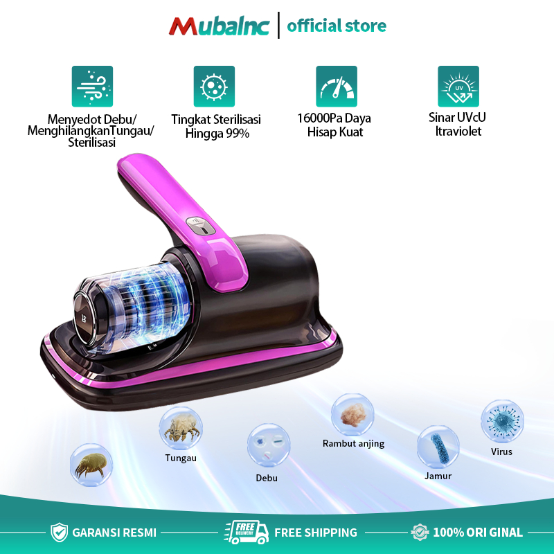 MUBALNC Tungau Debu Vacuum Cleaner Kasur UV Anti Tungau Dust Mite Penyedot Debu Karpet/Kasur