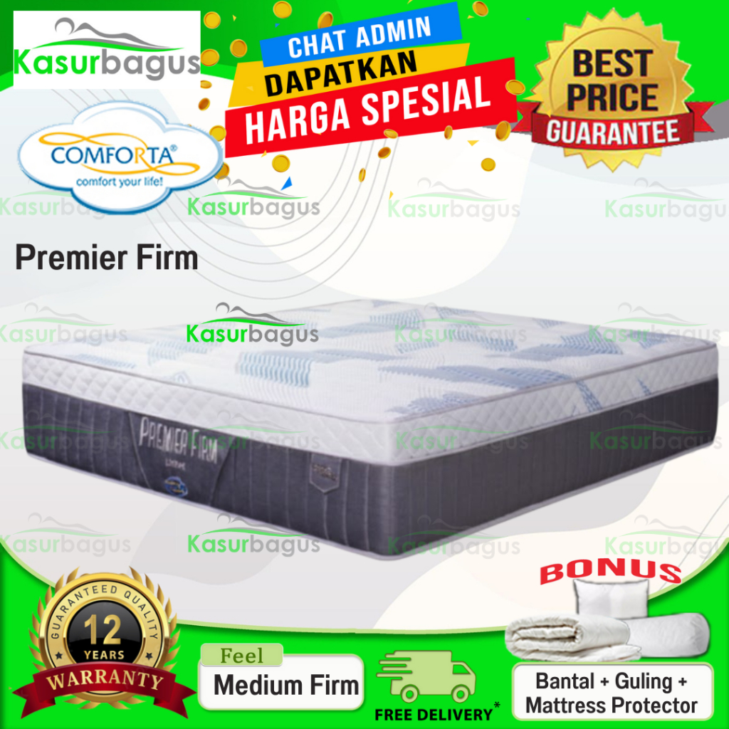 Comforta Kasur Speingbed Premier Firm Pocket Spring Grand Plush Top Kasur saja ukuran 100x200 120x20