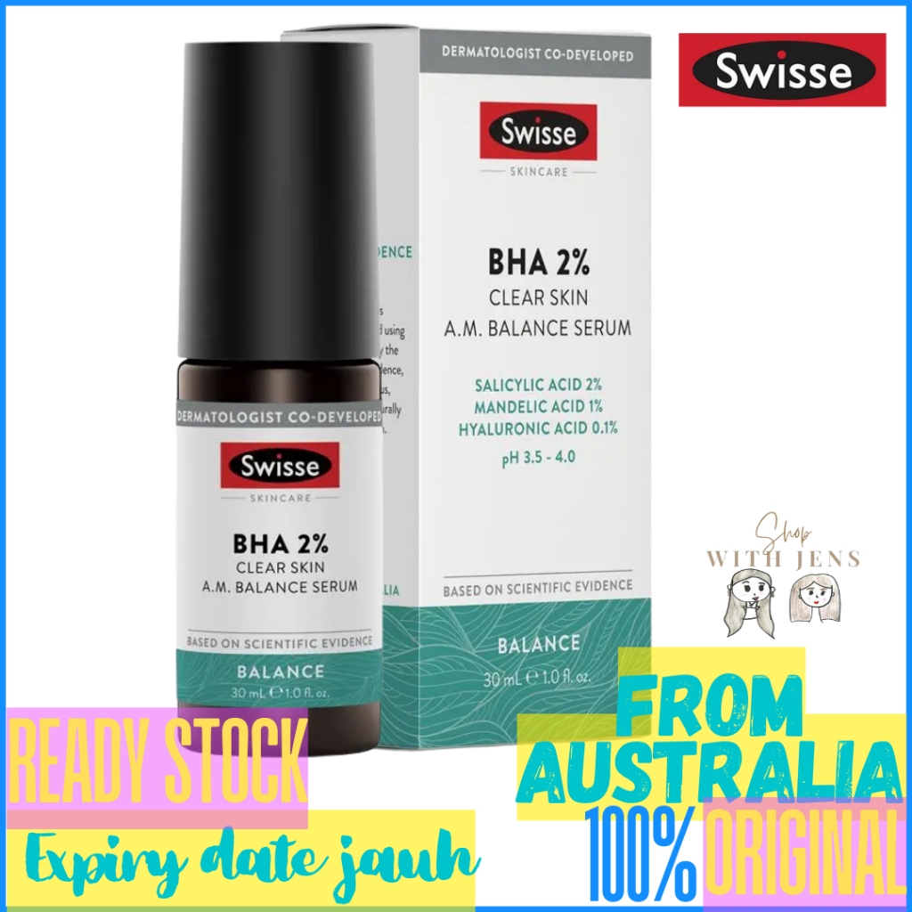 Swisse Skincare BHA 2% Clear Skin AM Balance Serum 30ml Australia