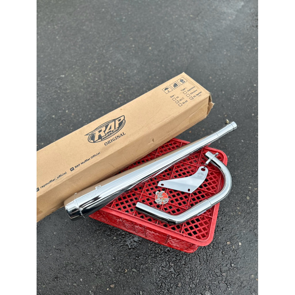 KNALPOT GL100 RAP MUFLER KNALPOT GL CEPEK HARDCROME GL CEPEK GL 100 MODEL ORI