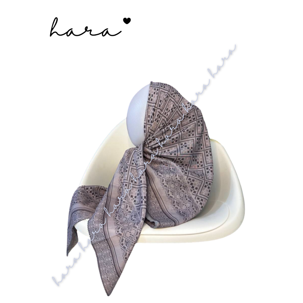 Hijab Segi Empat - Grey Zara - Hara Premium Hijab