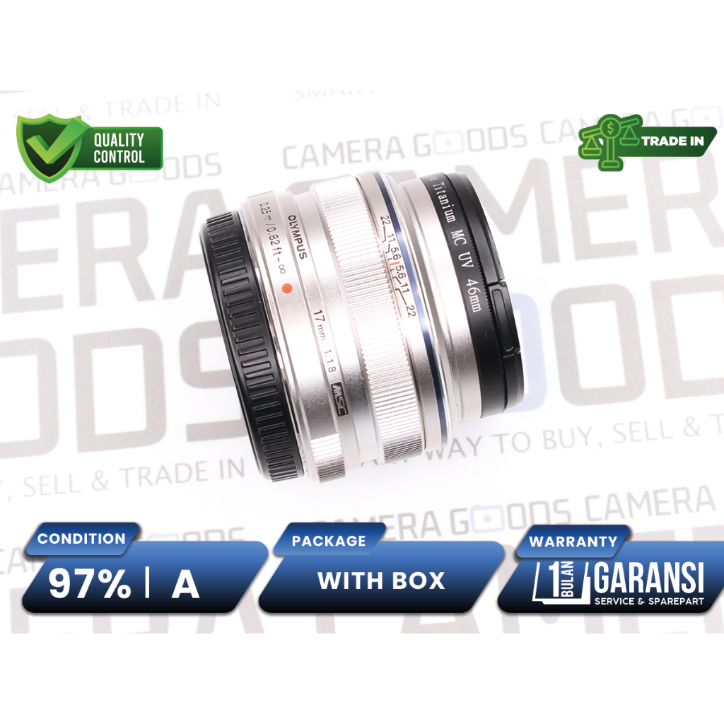 Lensa Olympus 17mm F1.8 M.Zuiko Digital ED Lens Second Bekas Grade A / 17mm f/1.8 - L250575