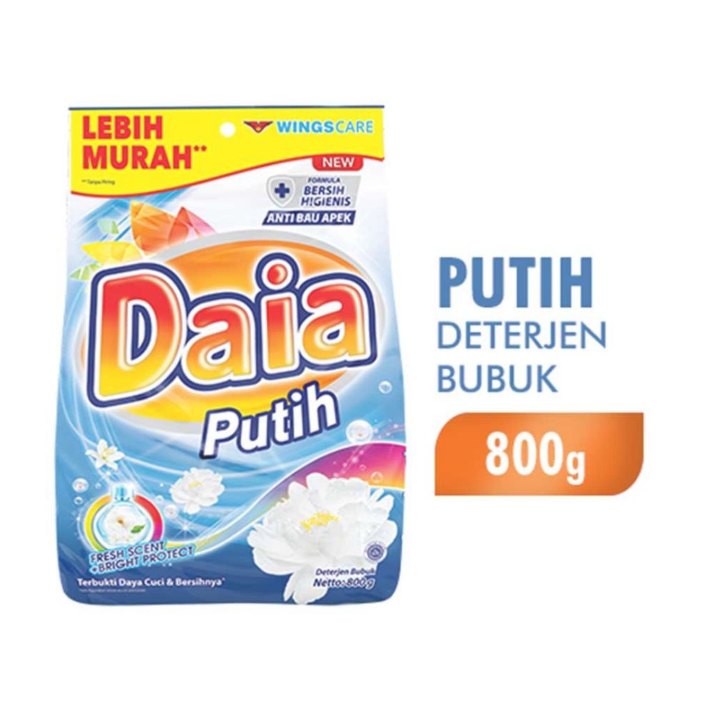 Daia Detergent Bubuk Putih 800 Gr