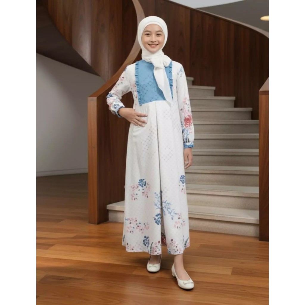 Zoya Moana Dress Girl - Gamis Muslimah Anak Perempuan - Bahan Poly Airflow - zoya baltos