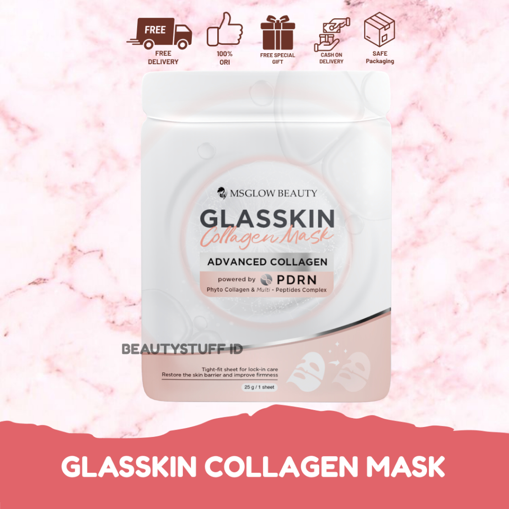 MS GLOW - Glasskin Collagen Mask - Sheetmask Ms Glow
