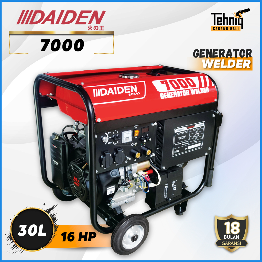 DAIDEN GENERATOR WELDER 7000 / Mesin Las Genset Listrik 5000 Watt / Generator Welding DAIDEN