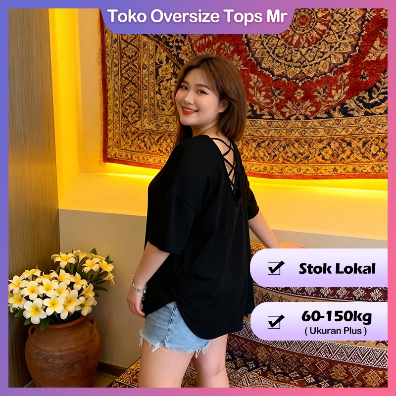 [Ukuran Besar] (60-150kg) Ukuran Besar Gaya Fashion Atasan Wanita Desain Sederhana Tidak Membosankan