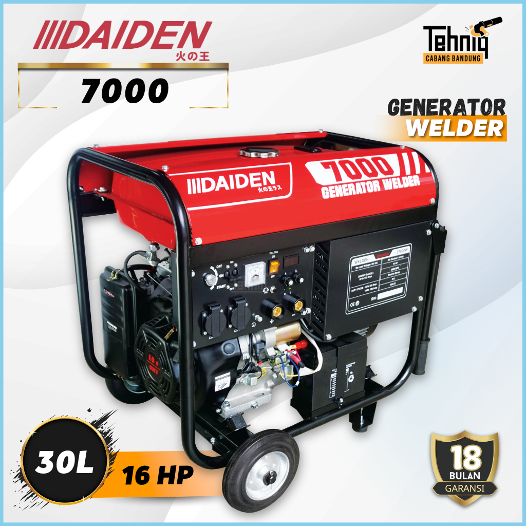 DAIDEN GENERATOR WELDER 7000 / Mesin Las Genset Listrik 5000 Watt / Generator Welding