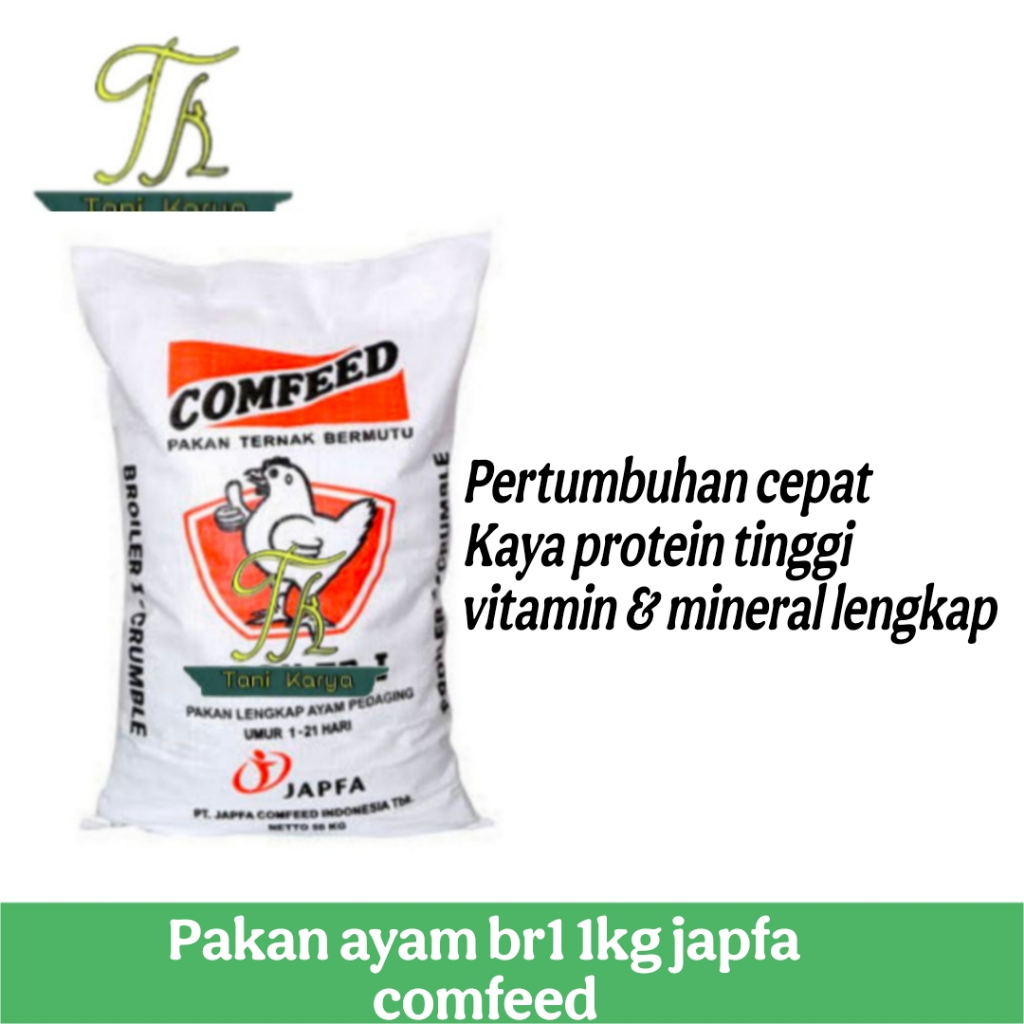 PAKAN AYAM BR1 1KG JAPFA COMFEED | PUR ANAK AYAM BROILER PEDAGING CEPET BESAR | & PUR AYAM BR2 1KG