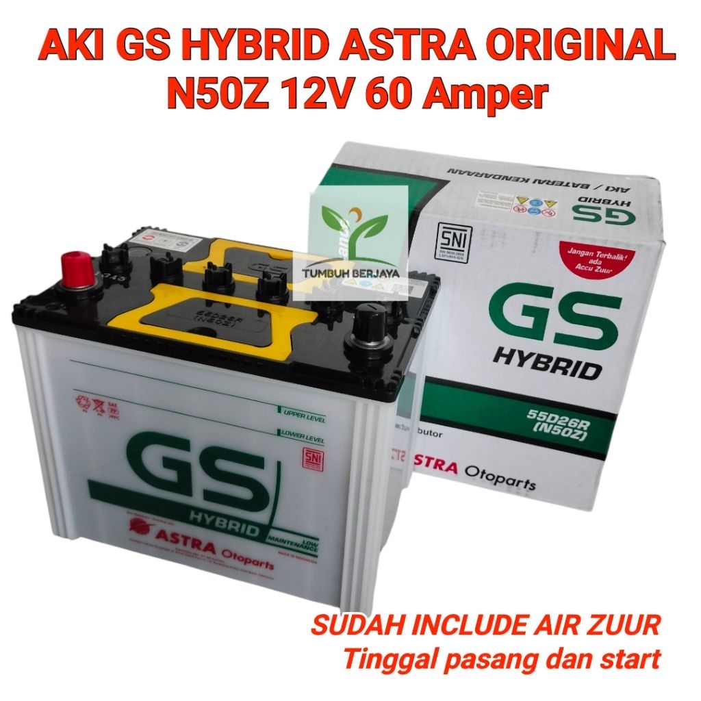 Aki GS HYBRID N50Z 12V 60 Amper