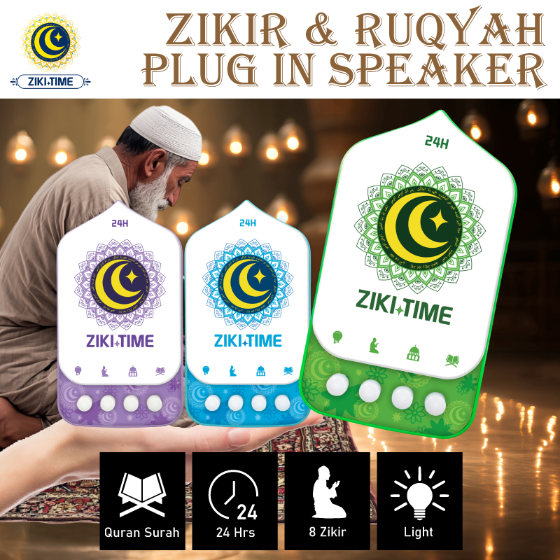 ZIKI TIME Speaker Quran 24 Jam Ruqyah Zikir Ayat Rezeki Perlindungan Rumah Juz 30