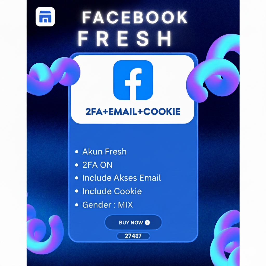Akun Facebook Fresh 2FA + Akses Email + Cookies