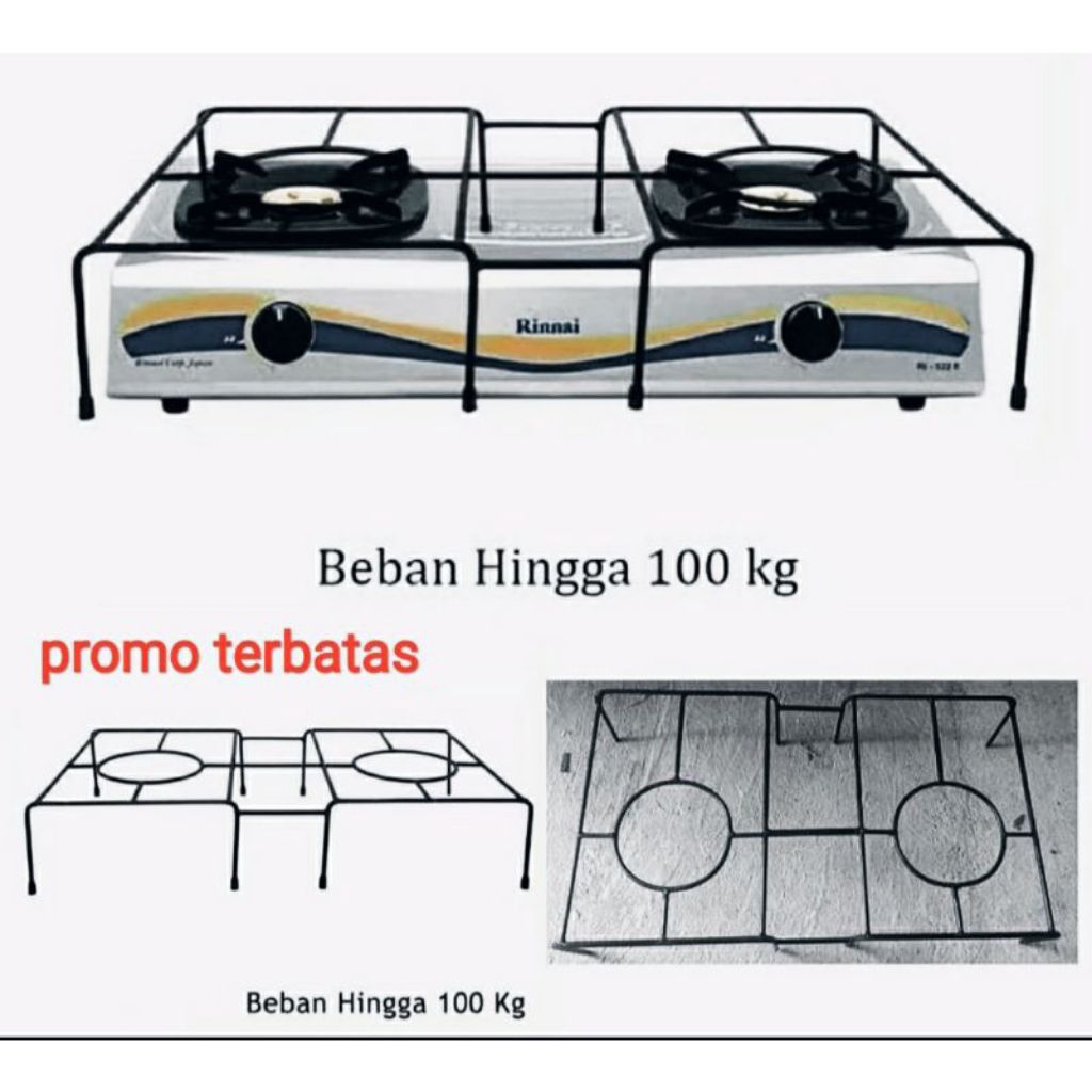 Tatakan kompor gas Rinnai 2 Tungku