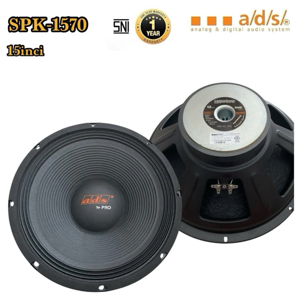 ADS SPK-1570 Komponen Speaker Full Range 15 Inch Hypertone 360 Watt Max Bass Mantap Kualitas Suara J