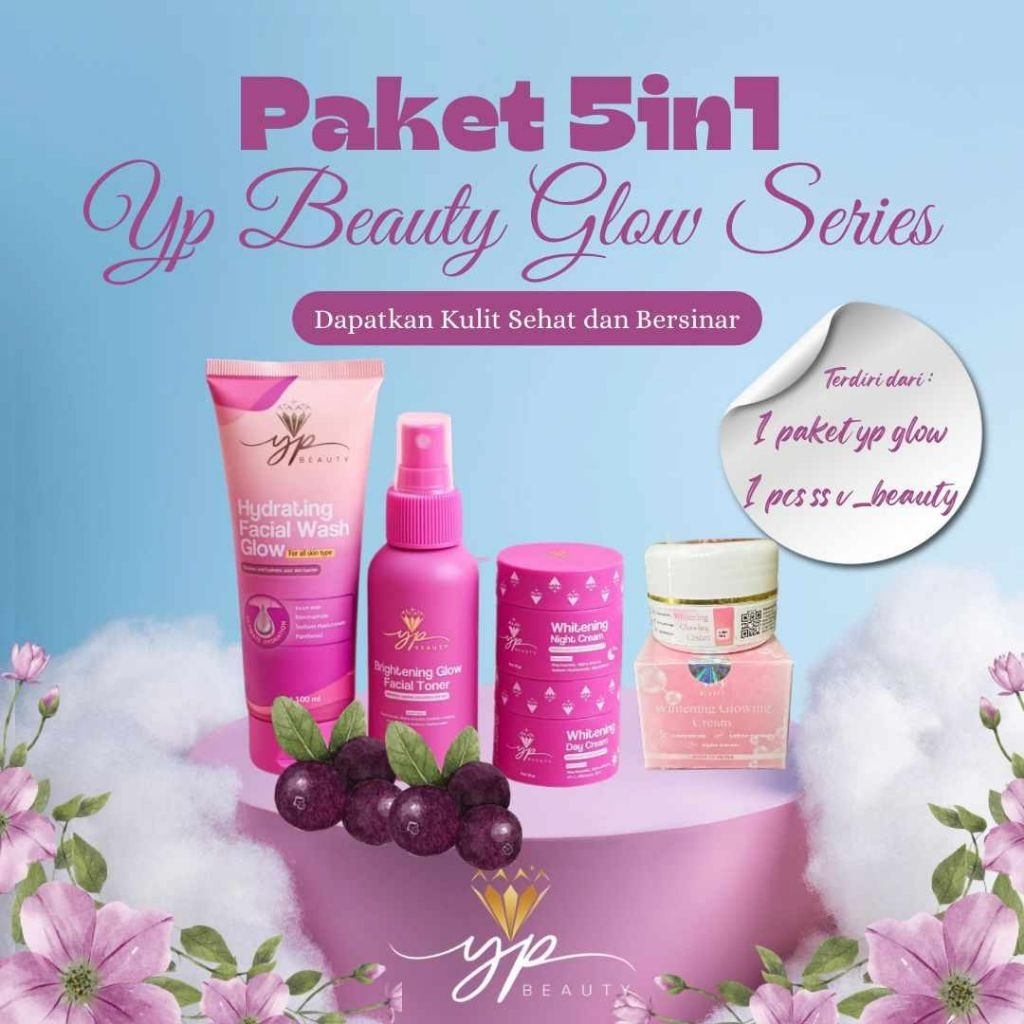 YP Beauty Series Glow 1paket + Sunscreen V-Beauty