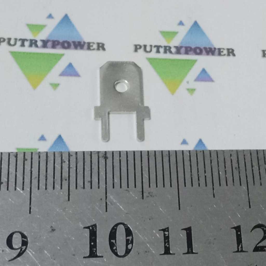 100PCS     MALE  ONLY skun pcb 6.3mm male ONLY 6,3mm untuk skun PCB cowo putih skun gepeng pcb 6.3om