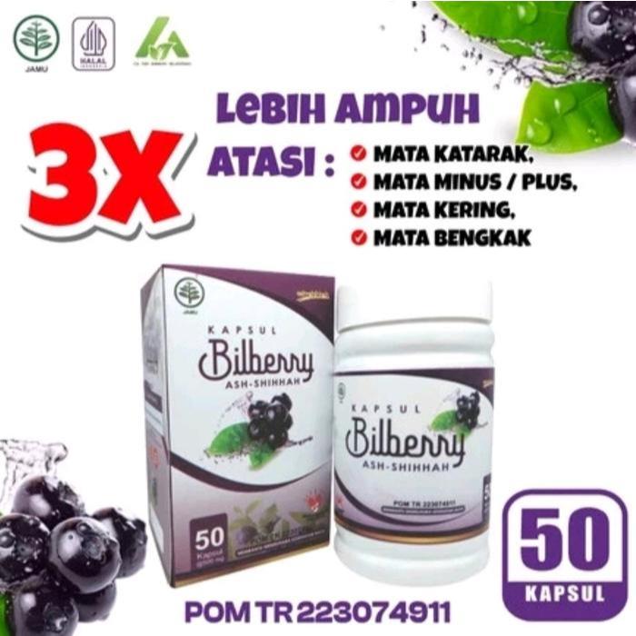 kapsul Ekstrak Bilberry Herbal Kesehatan Mata - Herbal Mata kelelahan - vitamin syaraf mata