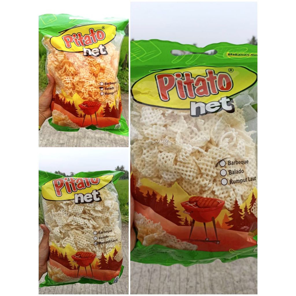 Snack Makanan Ringan Pitato Net Taro 200 Gram Varian Rasa