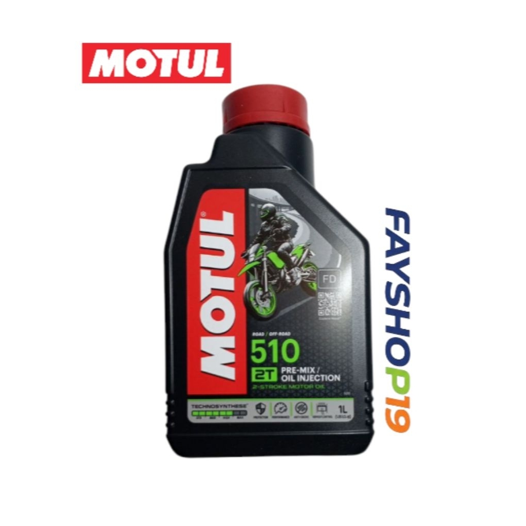 Motul Oli Samping 510 2T Pre-Mix Oil Injection 1L untuk Mesin 2-Tak Technosynthese