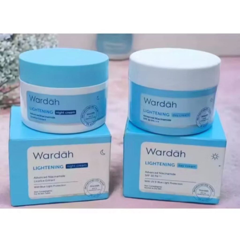 WARDAH LIGHTENING DAY CREAM & NIGHT CREAM SIANG MALAM WARDAH