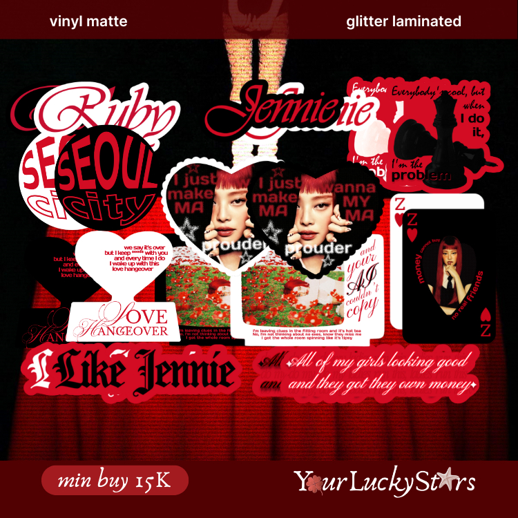 sticker RUBY - JENNIE blackpink logo album