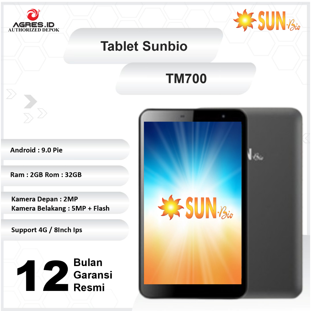 Tablet Murah Sunbio TM700 Ram 2GB Rom 32GB 8.0 Inch 4G