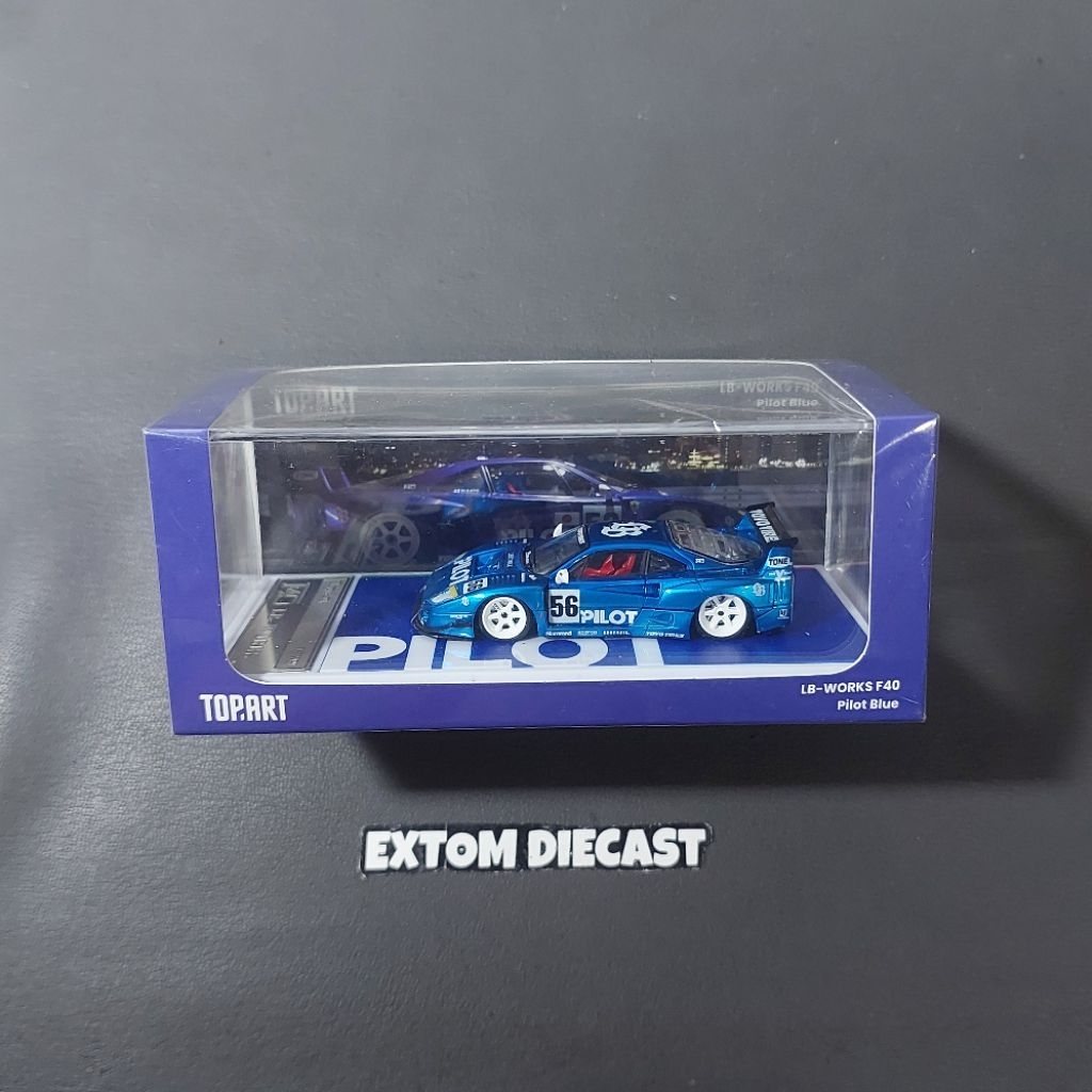 Top Art Ferrari F40 LBWK Pilot Blue