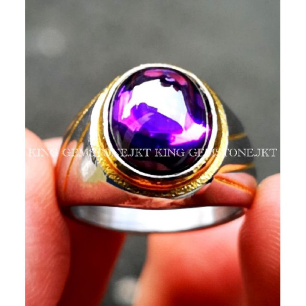 Batu Akik Kecubung Bungur//Kecubung Ungu Super Mewah Termurah Super Crystal HQ asli