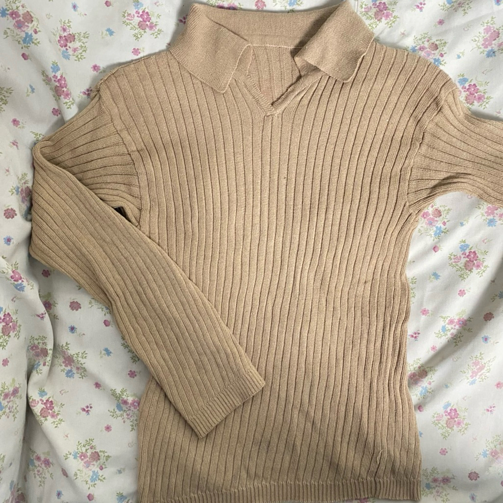 Kaos polo knit cable coksu