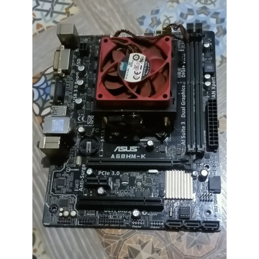 Motherboard ASUS A68HM-K + prosessor AMD A8 7600 minus baca deskripsi