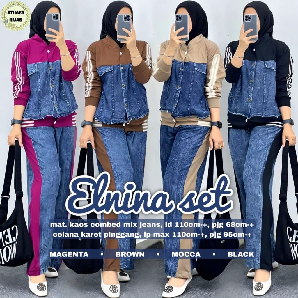 elnina set celana original athaya