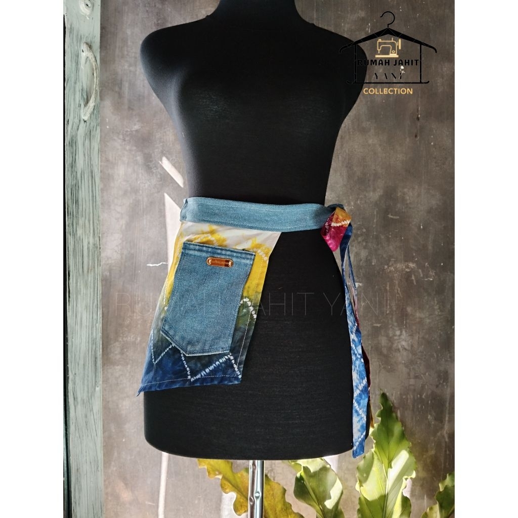 obi belt sasirangan combine jeans