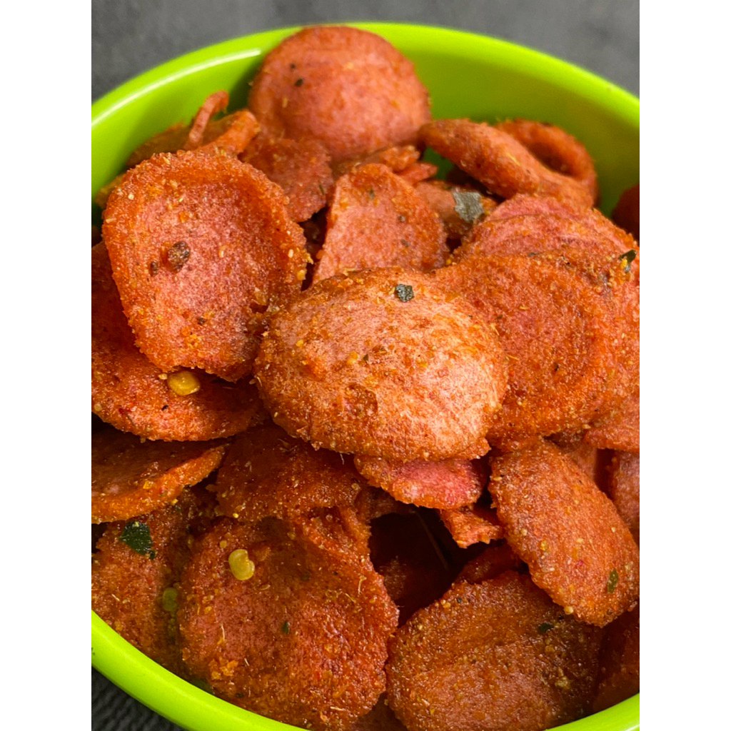 Sosis Goreng Pedas Daun Jeruk - Sensasi Pedas Manis Gurih, Taburan Bumbu Melimpah