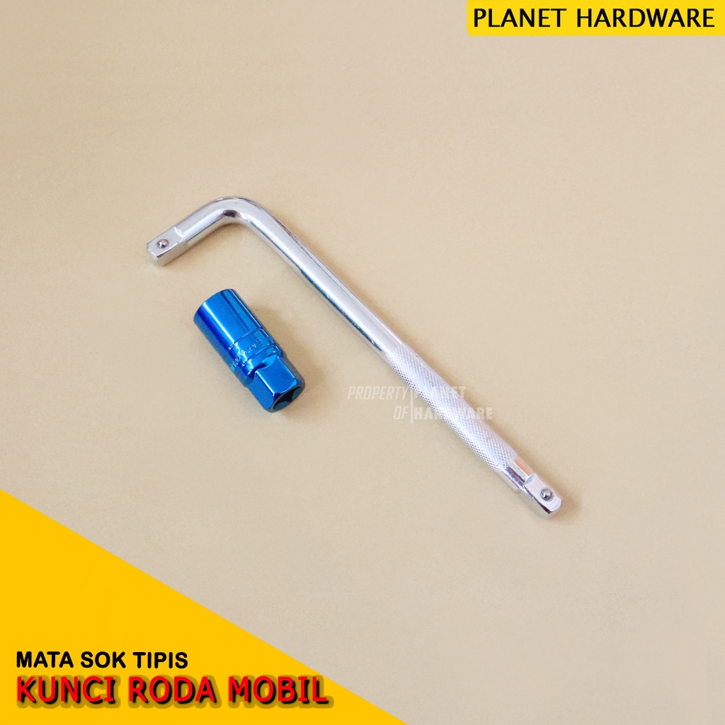 Kunci Sok Tipis 21mm Membuka Mur Baut Roda Mobil Velg Racing Variasi