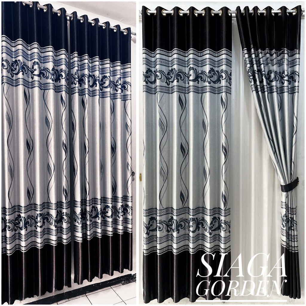 Gorden Blackout Import Motif Print Arizona Dan Napoleon 12 Gelombang 24 Smokring Warna Hitam