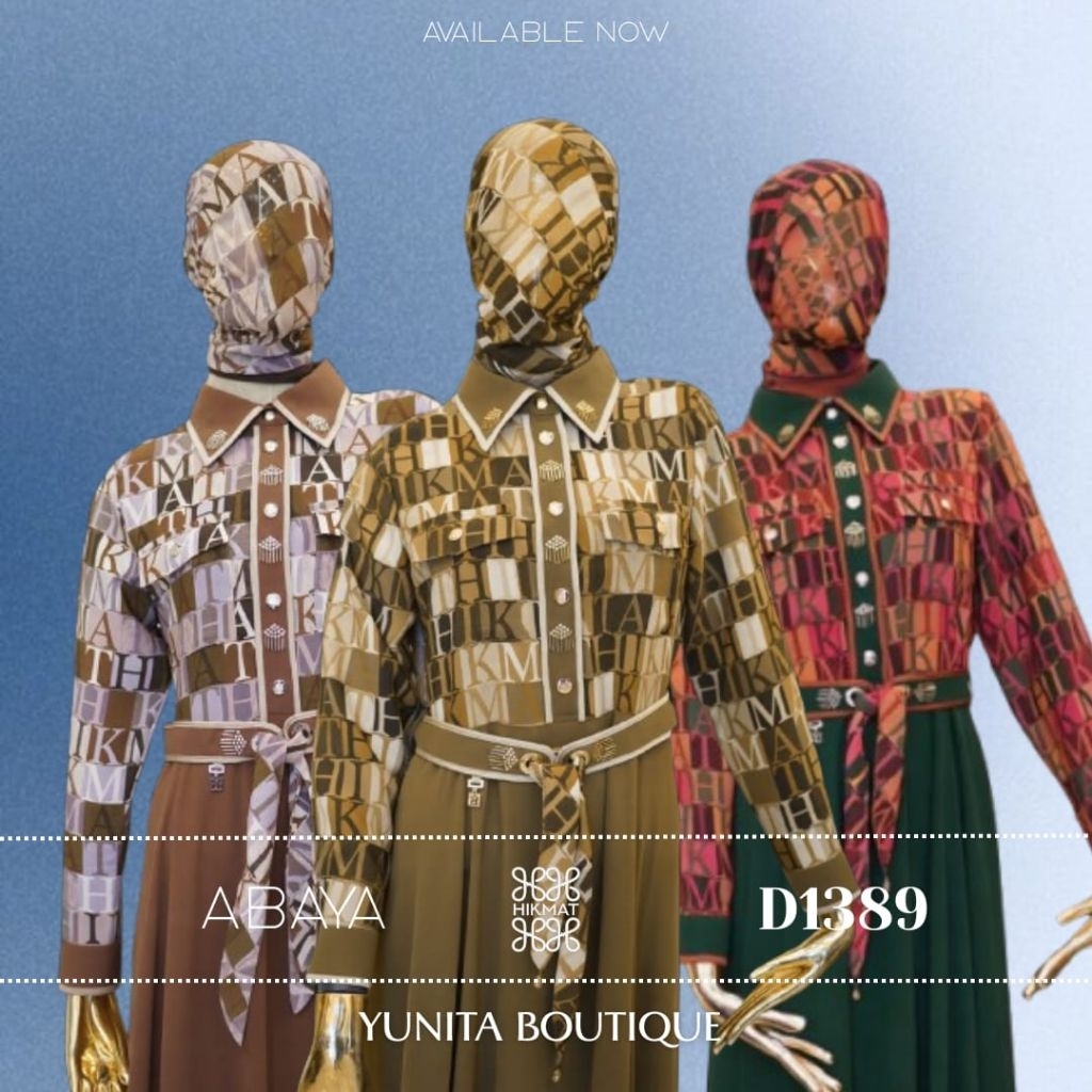 Abaya ORi Hikmat Fashion D1389 gamis Muslim terbaru terlaris terviral