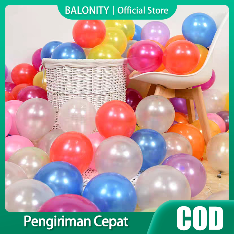 Balon Berkilau Mutiara 10pcs Balon Lateks 12 Inch Pearlescent Pernikahan Dekorasi Pesta