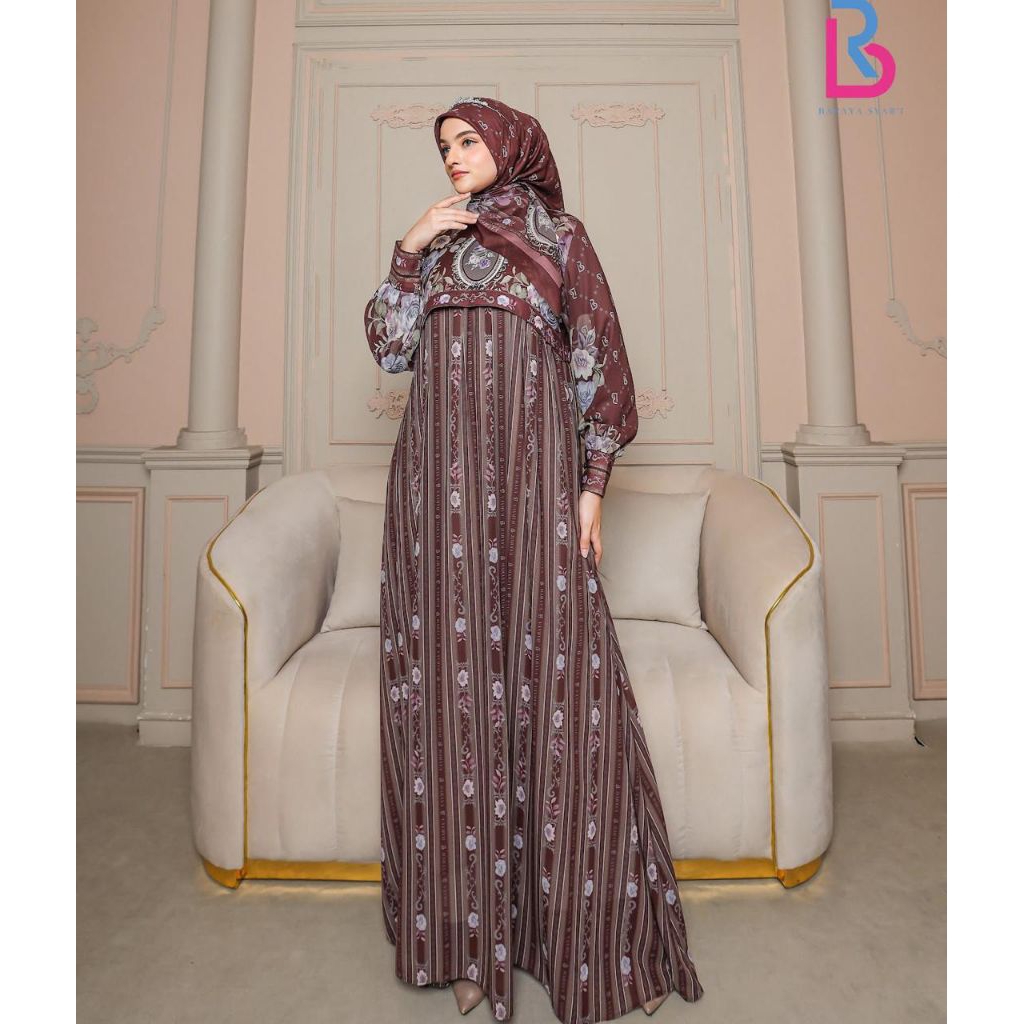 Seruni by Baraya Syari #rekomendasi gamis cantik mewah elegant #rekomendasi baju raya
