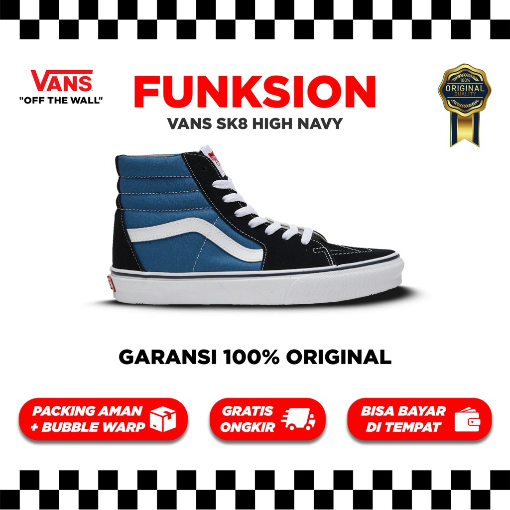 SK8 HIGH NAVY | 100% ORIGINAL