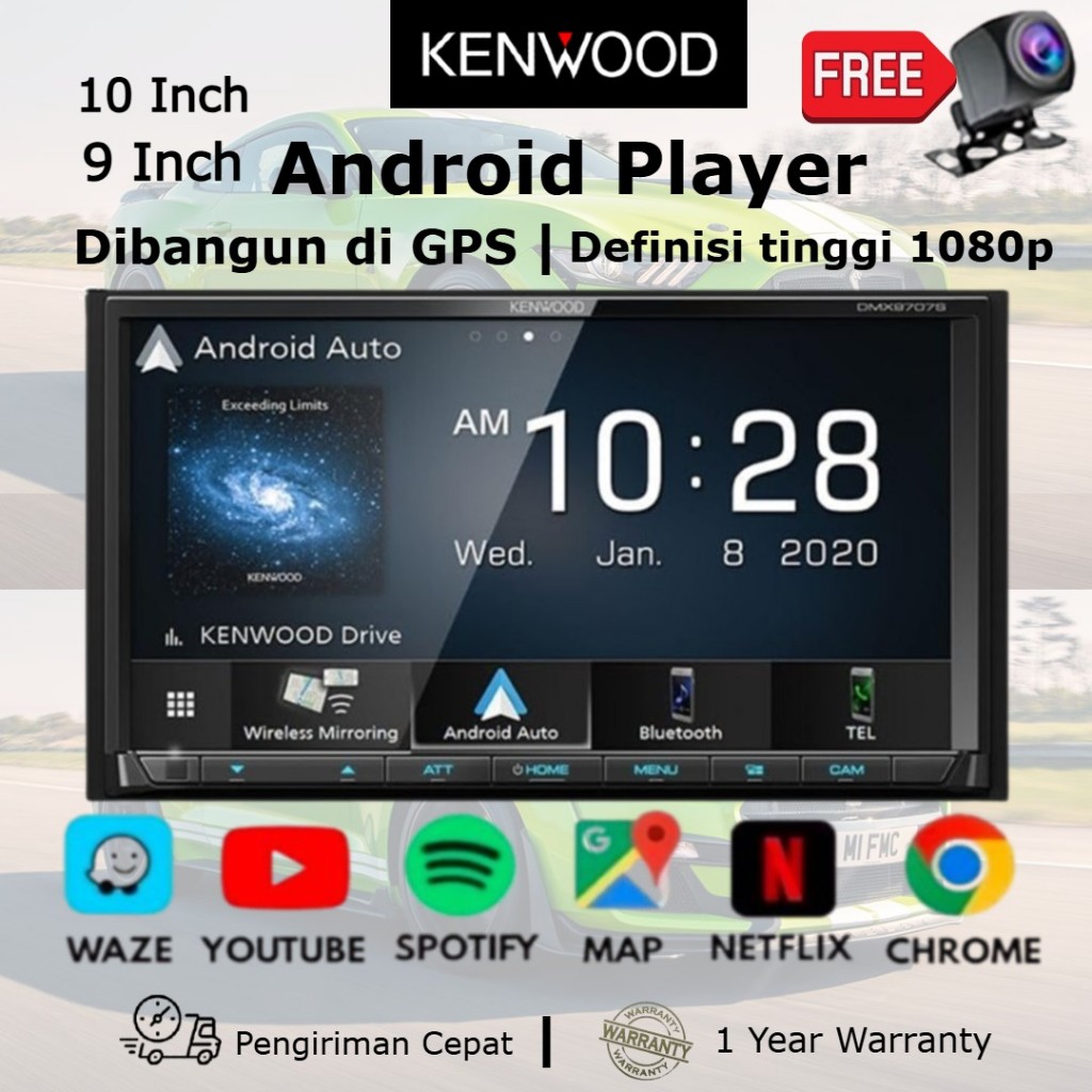 [6GB RAM+64GB ROM] Kenwood 2025 Newest Android Player "9"10 inch Quad Core Car Multimedia MP5 Player