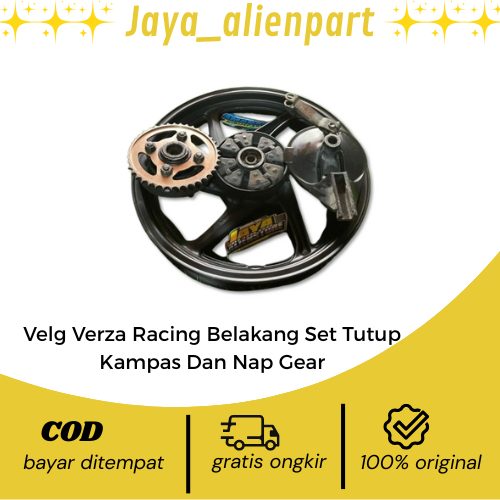 Velg Verza Racing Belakang Original Set Tutup Kampas Dan Nap gear