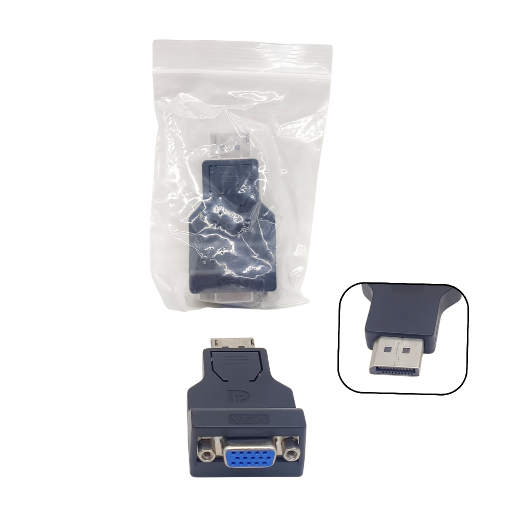 Converter DP Male To VGA langsung Female Converter DP Male To VGA Female Display Port Male To VGA Fe