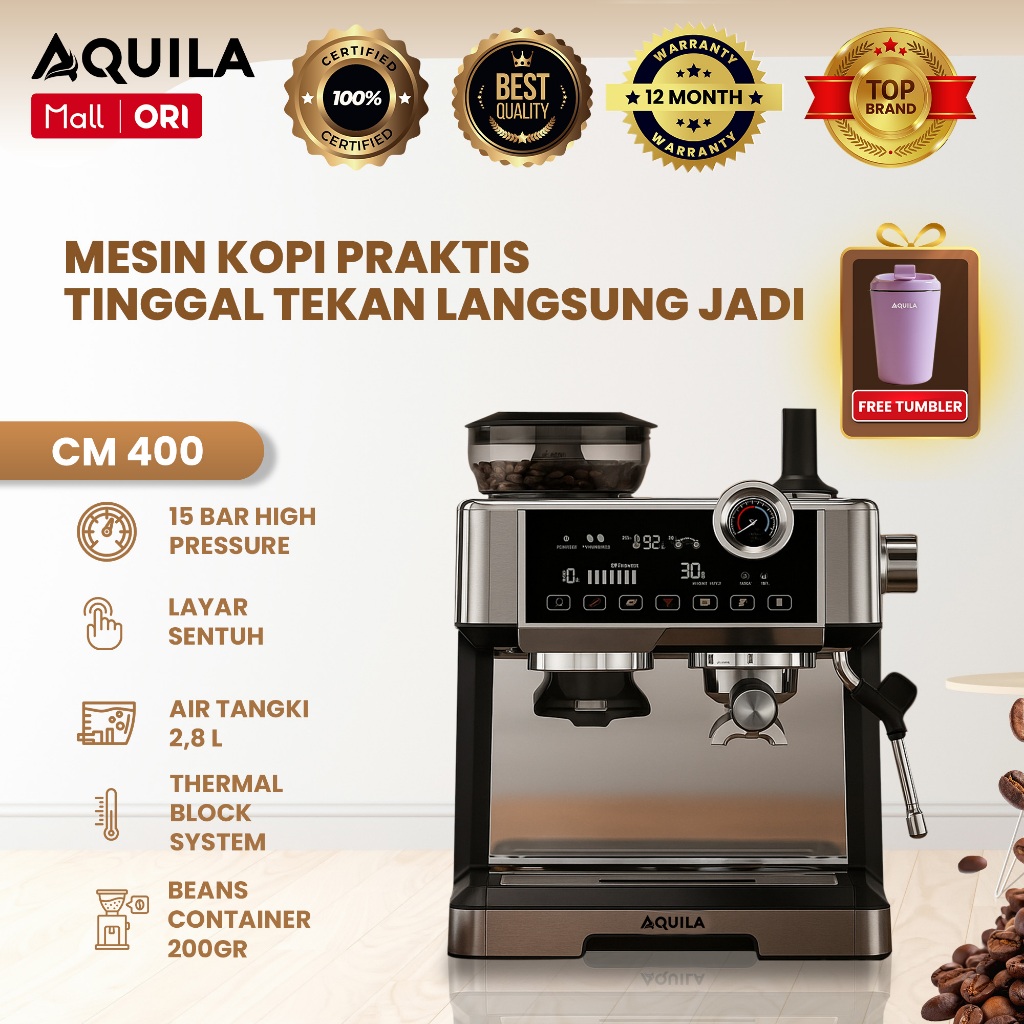 Aquila CM400 Double Boiler Mesin Espresso Machine