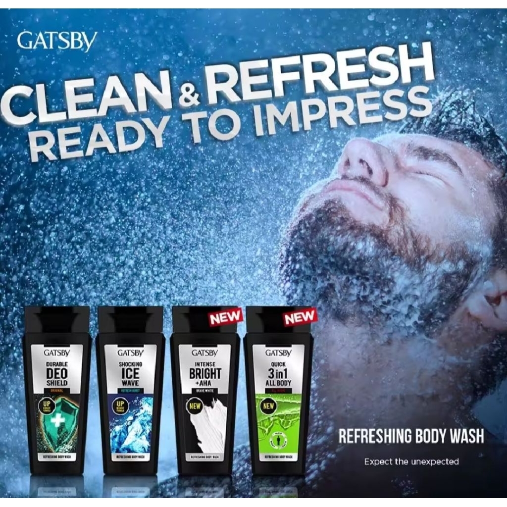 GATSBY REFRESHING WASH SABUN MANDI 250ML